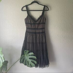 BCBG Maxazria Black Lace Cocktail Dress